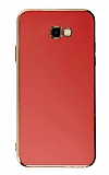 Eiroo Borderline Samsung Galaxy J4 Plus Kamera Korumalı Kırmızı Silikon Kılıf