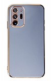 Eiroo Borderline Samsung Galaxy Note 20 Ultra Kamera Korumalı Mavi Silikon Kılıf