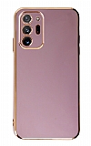 Eiroo Borderline Samsung Galaxy Note 20 Ultra Kamera Korumalı Mor Silikon Kılıf
