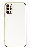 Eiroo Borderline Samsung Galaxy S20 Plus Kamera Korumalı Beyaz Silikon Kılıf