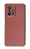 Eiroo Borderline Xiaomi 11T Pro Kamera Korumalı Kırmızı Silikon Kılıf