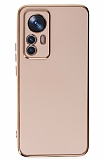 Eiroo Borderline Xiaomi 12T Pro Kamera Korumalı Pembe Silikon Kılıf