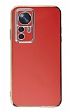 Eiroo Borderline Xiaomi 12T Pro Kamera Korumalı Kırmızı Silikon Kılıf