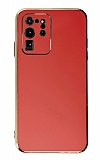 Eiroo Borderline Samsung Galaxy S20 Ultra Kamera Korumal Krmz Silikon Klf