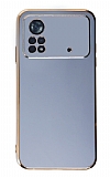 Eiroo Borderline Xiaomi Poco X4 Pro 5G Kamera Korumal Mavi Silikon Klf