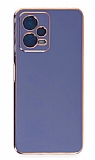 Eiroo Borderline Xiaomi Poco X5 5G Kamera Korumal Mavi Silikon Klf