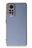 Eiroo Borderline Xiaomi Redmi Note 11 Pro Kamera Korumalı Mavi Silikon Kılıf