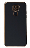 Eiroo Borderline Xiaomi Redmi Note 9 Kamera Korumal Siyah Silikon Klf