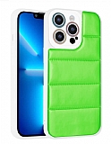 Eiroo Bubble Color iPhone 13 Pro Max Yeşil Silikon Kılıf