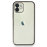 Eiroo Camera Protect iPhone 12 6.1 inç Kamera Korumalı Siyah Silikon Kılıf