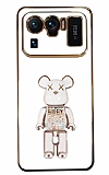 Eiroo Candy Bear Xiaomi Mi 11 Ultra Standl Beyaz Silikon Klf
