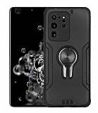 Eiroo Car Magnet Samsung Galaxy S20 Ultra Siyah Sper Koruma Klf