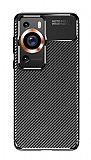 Eiroo Carbon Shield Huawei P60 Pro Ultra Koruma Siyah Kılıf