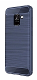 Eiroo Carbon Shield Samsung Galaxy A8 2018 Ultra Koruma Lacivert Kılıf