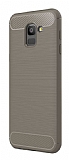 Eiroo Carbon Shield Samsung Galaxy J6 Ultra Koruma Dark Silver Kılıf