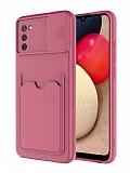 Eiroo Card-X Samsung Galaxy A02s Kamera Korumalı Mor Silikon Kılıf