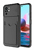 Eiroo Card-X Xiaomi Poco M5s Kamera Korumalı Siyah Silikon Kılıf