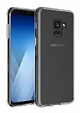 Eiroo Clear Hybrid Samsung Galaxy J4 Silikon Kenarlı Şeffaf Rubber Kılıf