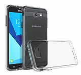 Eiroo Clear Hybrid Samsung Galaxy J7 Prime Silikon Kenarl effaf Rubber Klf