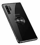 Eiroo Clear Ring Samsung Galaxy Note 10 Siyah Kenarlı Silikon Kılıf