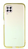 Eiroo Color Button Huawei P40 Lite Sarı Silikon Kılıf