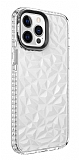 Eiroo Color Crystal iPhone 13 Pro Beyaz Silikon Klf