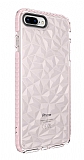 Eiroo Color Crystal iPhone 7 Plus / 8 Plus Pembe Silikon Klf