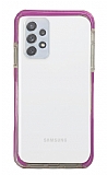 Eiroo Color Fit Samsung Galaxy A52 / A52 5G Kamera Korumalı Mor Silikon Kılıf