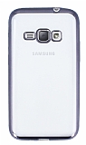 Samsung Galaxy J1 2016 Siyah Kenarlı Şeffaf Silikon Kılıf