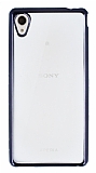 Sony Xperia M4 Aqua Siyah Kenarlı Şeffaf Silikon Kılıf