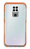 Eiroo Color Fit Xiaomi Redmi Note 9 Kamera Korumalı Turuncu Silikon Kılıf