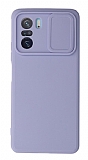 Eiroo Color Lens Xiaomi Redmi Note 10 / Note 10S Kamera Korumalı Mor Silikon Kılıf