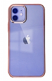 Eiroo Color Series iPhone 12 / 12 Pro 6.1 inç Pembe Rubber Kılıf