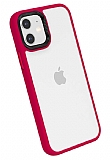 Eiroo Contrast iPhone 11 Kırmızı Silikon Kılıf