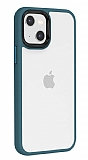 Eiroo Contrast iPhone 13 Yeil Silikon Klf