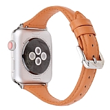 Eiroo Deluxe Apple Watch Gerek Deri Kahverengi Kordon 38mm