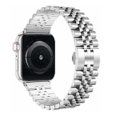 Eiroo Elegant Apple Watch Silver Metal Kordon 38 40 41 mm
