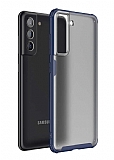 Eiroo Firm Samsung Galaxy S21 FE 5G Ultra Koruma Lacivert Kılıf