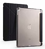 Eiroo Fold iPad 10.2 2020 Kalemlikli Standl Siyah Klf