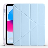Eiroo Fold iPad 10.9 2022 10. Nesil Kalemlikli Standlı Mavi Kılıf