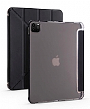 Eiroo Fold iPad Pro 12.9 2021 Kalemlikli Standlı Siyah Kılıf