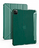 Eiroo Fold iPad Pro 12.9 2021 Kalemlikli Standlı Koyu Yeşil Kılıf