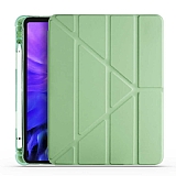Eiroo Fold Samsung Galaxy Tab S8 Plus SM-X806 Kalemlikli Standlı Açık Yeşil Kılıf