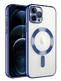 Eiroo Gbox iPhone 11 Pro Max Macsafe Özellikli Kamera Korumalı Lacivert Silikon Kılıf