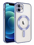 Eiroo Gbox iPhone 12 Macsafe zellikli Kamera Korumal Lila Silikon Klf