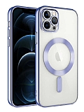 Eiroo Gbox iPhone 12 Pro Max Macsafe Özellikli Kamera Korumalı Lila Silikon Kılıf