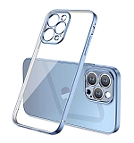Eiroo Gbox iPhone 13 Pro Kamera Korumal Lacivert Mat Silikon Klf