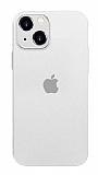 Eiroo Ghost Thin iPhone 14 Plus Ultra İnce Şeffaf Beyaz Rubber Kılıf