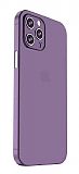Eiroo Ghost Thin iPhone 14 Pro Max Ultra İnce Şeffaf Derin Mor Rubber Kılıf