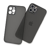 Eiroo Ghost Thin iPhone 14 Pro Ultra İnce Şeffaf Siyah Rubber Kılıf